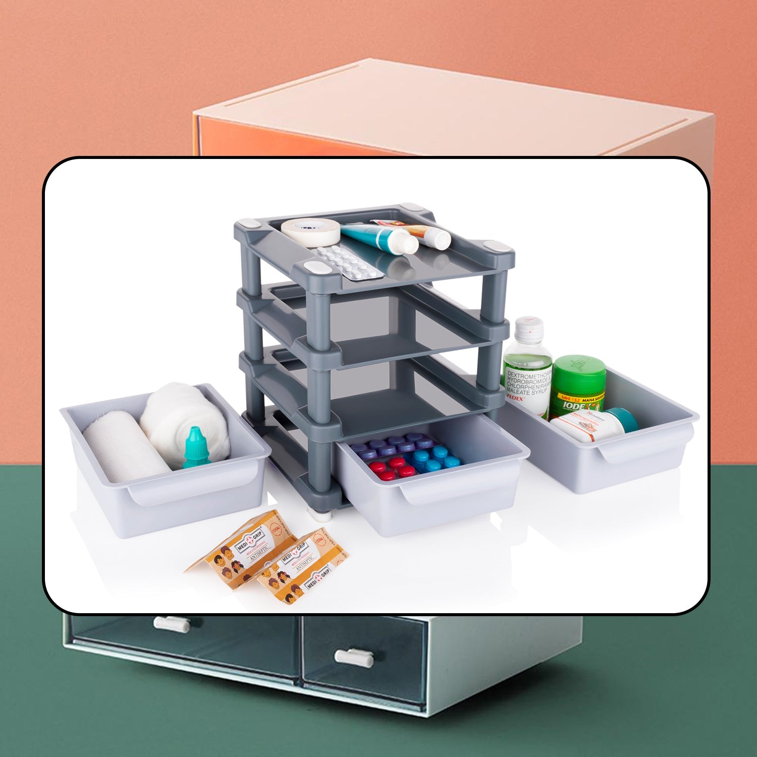 4767 Mini 3 Layer Drawer Used for storing makeup equipment’s and kits used by women’s and ladies. 4767 Mini 3 Layer Drawer Used for storing makeup equipment’s and kits used by women’s and ladies.